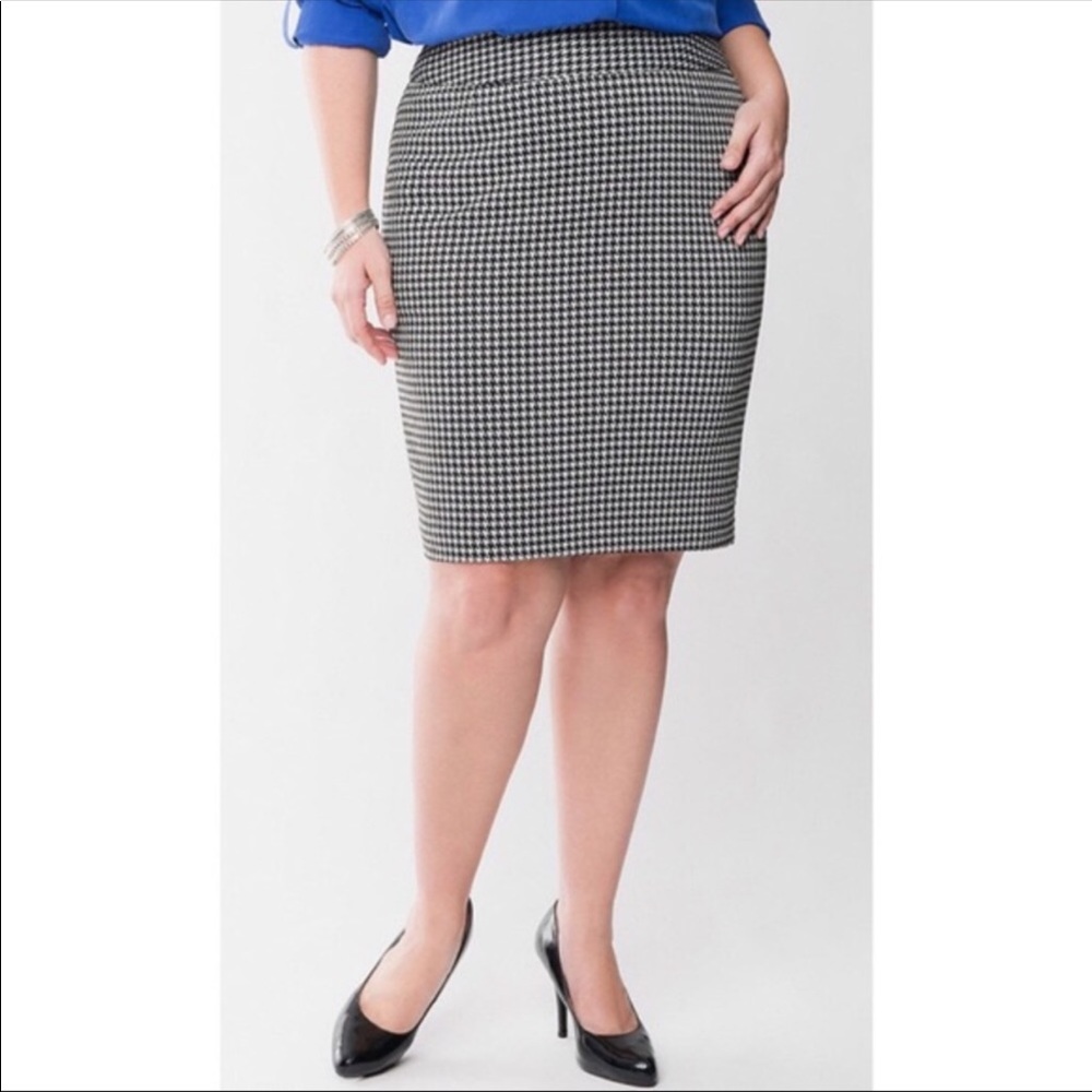 Lane Bryant Houndstooth Stretch Skirt